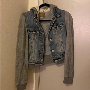 American Eagle Denim Jacket with Hoodie